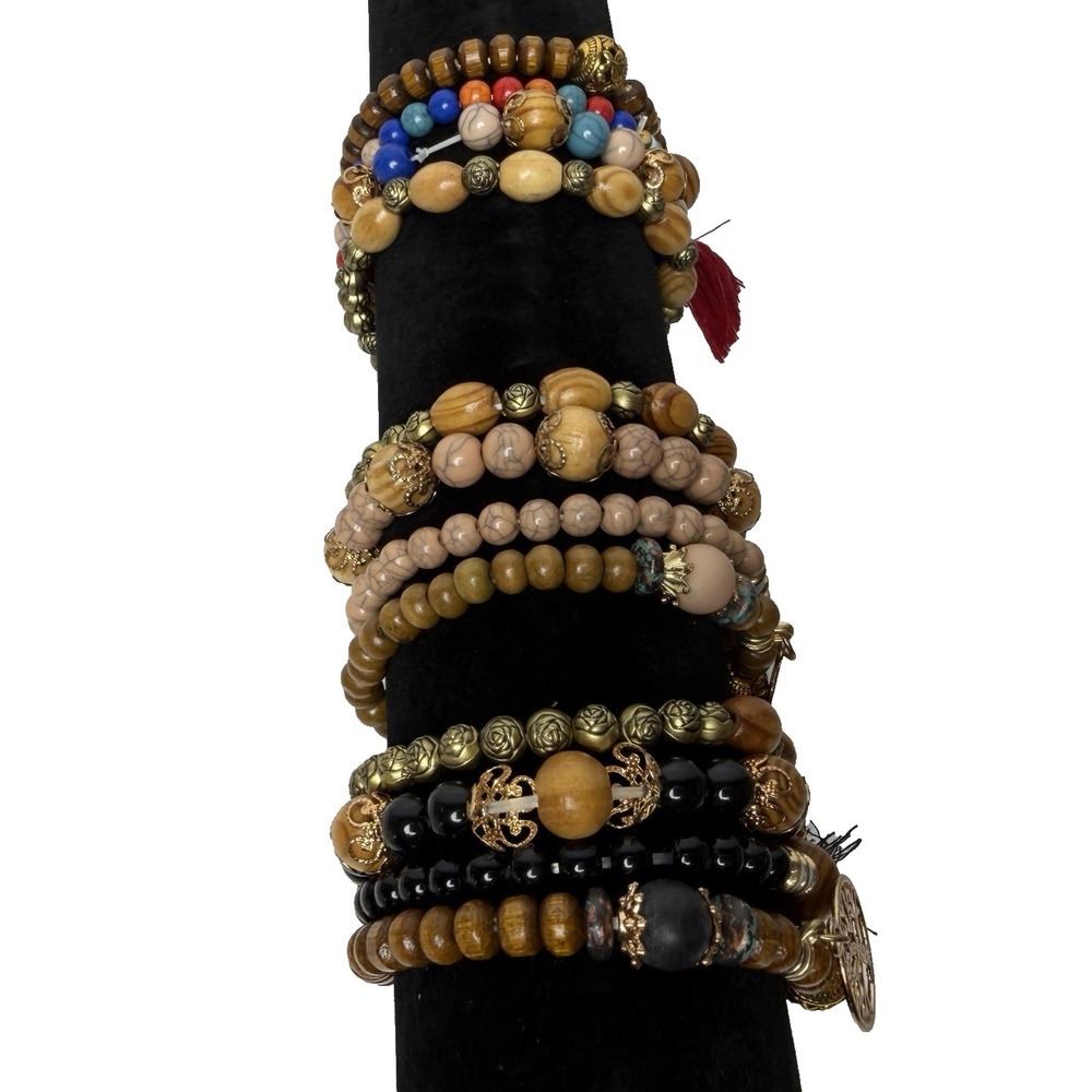 Tree Of Life Bracelets 3 Sets of 4 Each Set Hand Crafted Beautiful Colors Boho - Picture 4 of 9